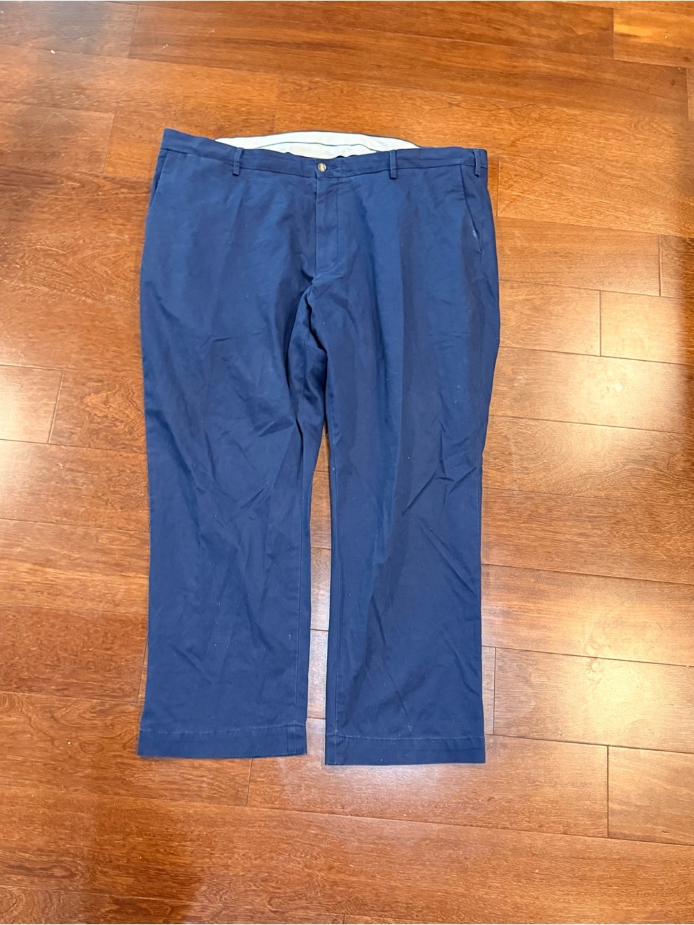 Polo by Ralph Lauren Navy Blue Flat-Front Chino Pants